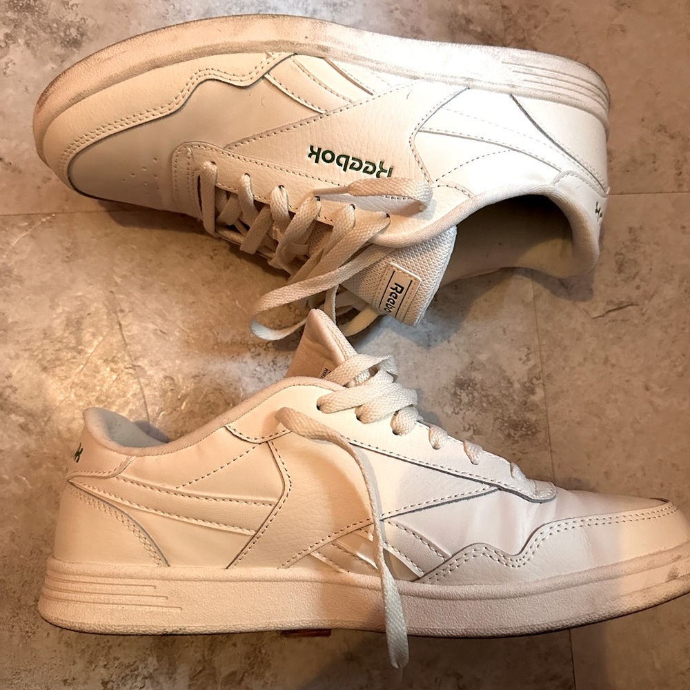 White Reebok sneaker